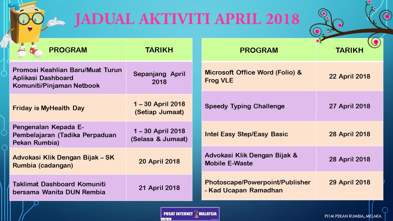 JadualAktiviti April2018